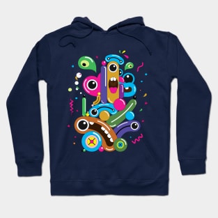 Bright cartoon doodle Hoodie